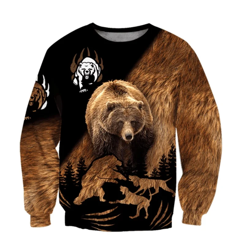 Bear hunting camo 3D Print Hoodies for men / women Harajuku Fashion Hooded Sweatshirt Autumn Casual hoodie sudadera hombre