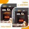 32" Electric Fireplace with Mantel, 1400W Freestanding Heater  W Remote Control & Adjustable Brightness, Multifunctional Mantel 5