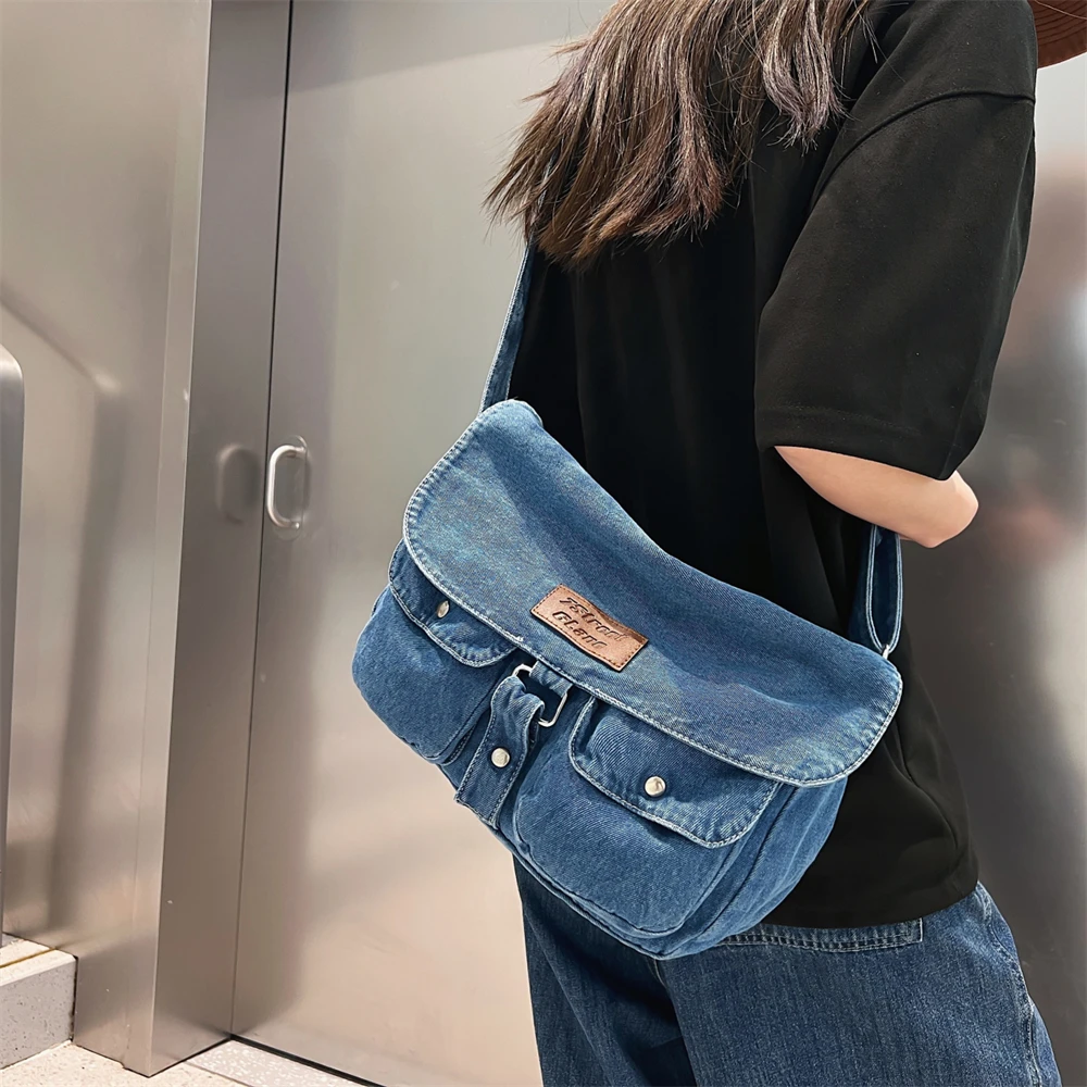 S935ed1e44af34b0ebdc577e78fc6682cG Denim Hobo Crossbody Bags For Women, New Trends Purses And Handbags Multi Pockets Shoulder Messenger Bag Big Capacity Totes Mallzona