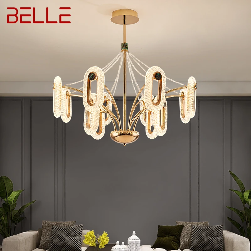 

BELLE Nordic Chandelier Lamp LED Fixtures Modern Creative Rings Pendant Lights for Home Living Dining Room Decor