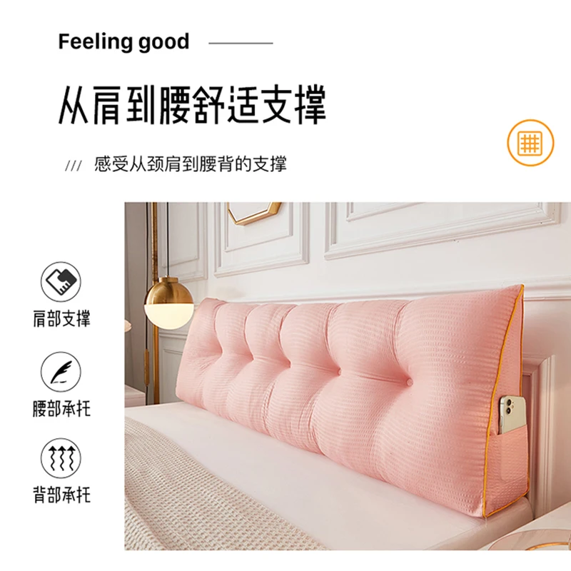 Home Triangle Pillow Bed Reading Pillow Sofa Bedside Filling Cushion Lumbar Support Cushion Pillow Backrest Support Bolster 2
