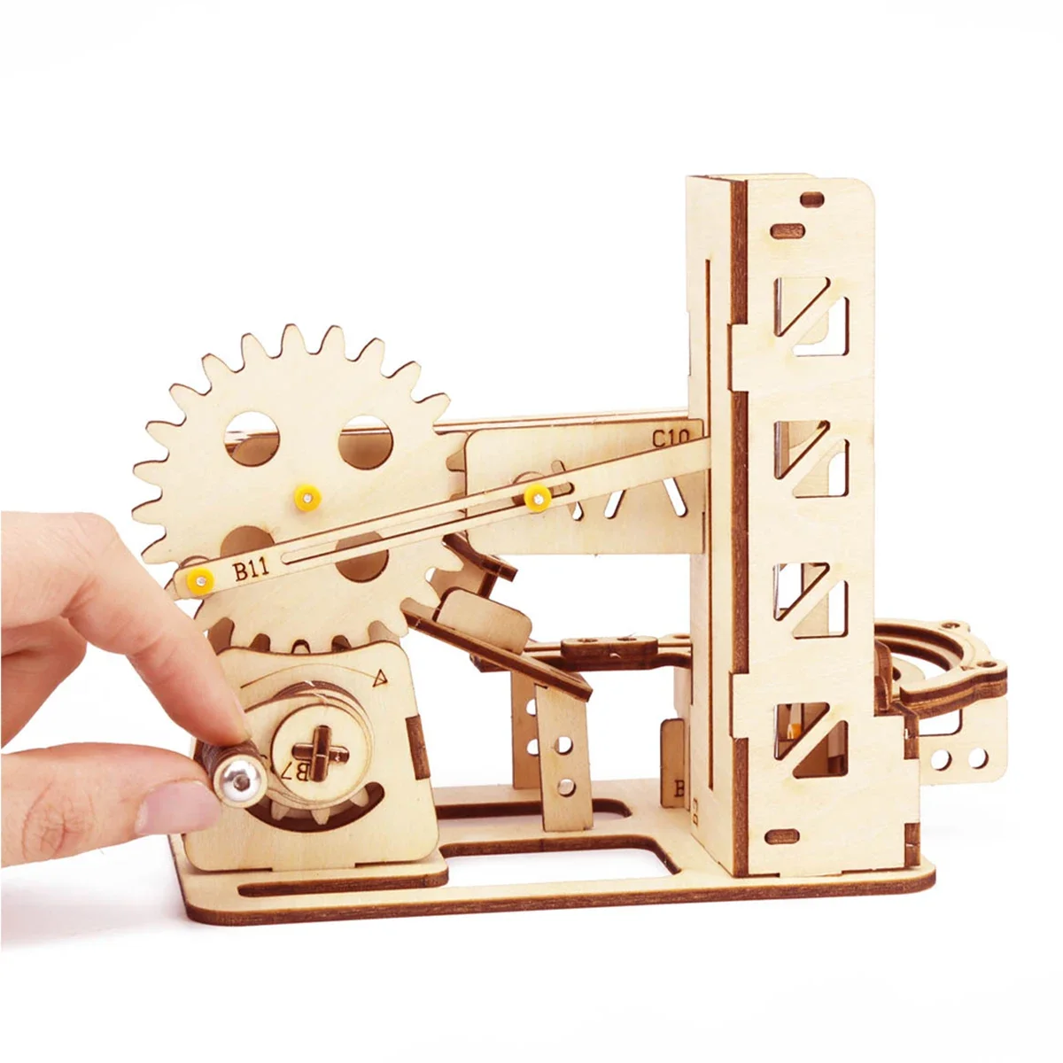 Wooden puzzles Spiral Marble Run 3D Wooden Puzzles for Adults and Teens DIY Model Building Kits with Mechanical Puzzles