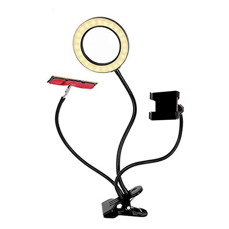 

AT35 Table Desk Gooseneck Magnifier With Adjustable Magnifying Lamp 10X Magnifying Glass With Light And Stand For Repair