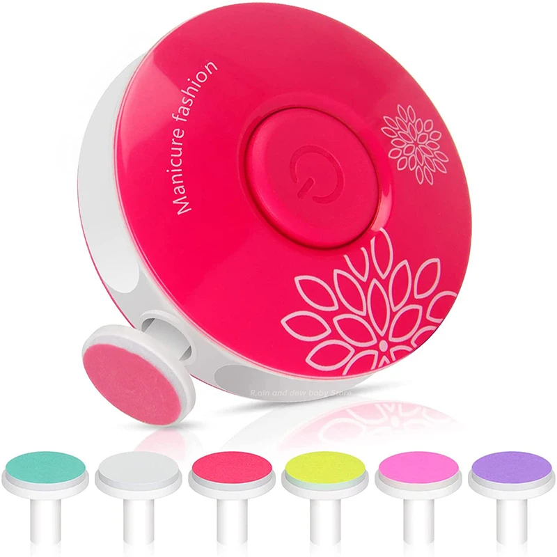 6PCS/Set Electric Baby Nail Trimmer Kid Nail Polisher Tool Infant Manicure Scissors Baby Hygiene Kit Clipper Cutter