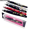 1pc Stainless Steel Eyebrow Tweezer Flower Printed Eyebrow Tweezer Slant Tip Hair Removal Makeup Tool 1