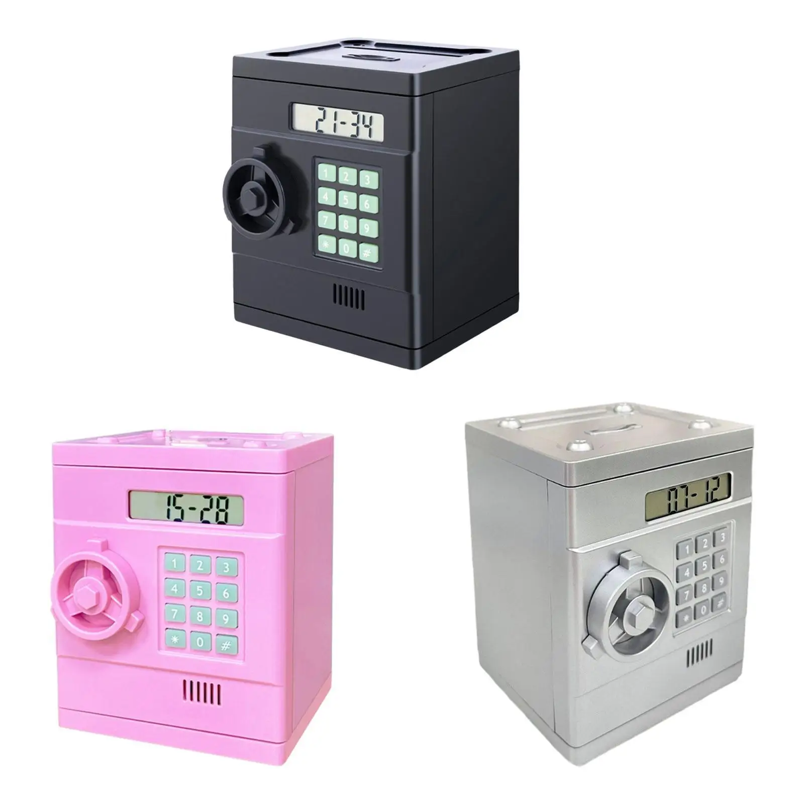 Piggy Bank for Saving Box Portable Lightweight with Password Automatic Roll