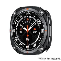 Rugged Hard Metal Protective Case - PC + Zinc Alloy Cover - Galaxy 8 44MM (Black Orange)