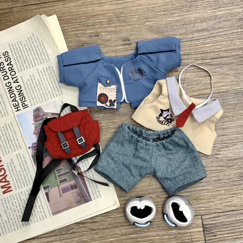 20cm Plush Toy Doll Clothes For Boys And Girls Sports Leisure Clothing Set Accessories School Season Male Female Birthday Gifts 6