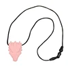 1pcs Silicone Teethers Crystal Chew Dragon Necklace Sensory Pandent Chewing Toy for Kids Boys Girls Autism 2