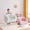 Children's sofa with handles and side pockets, Children's Foam Chair, Light Children's Sofa Chair (Grey Dinosaur) 4