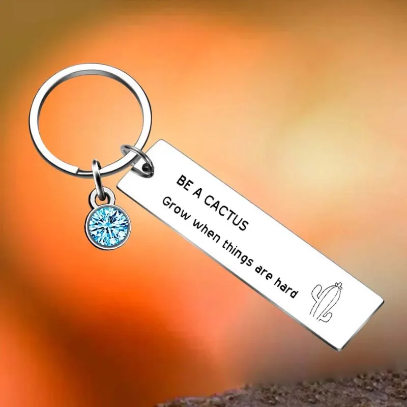 

Hot Cactus Key Chain Ring Inspirational keychains pendant Family Friends Gift