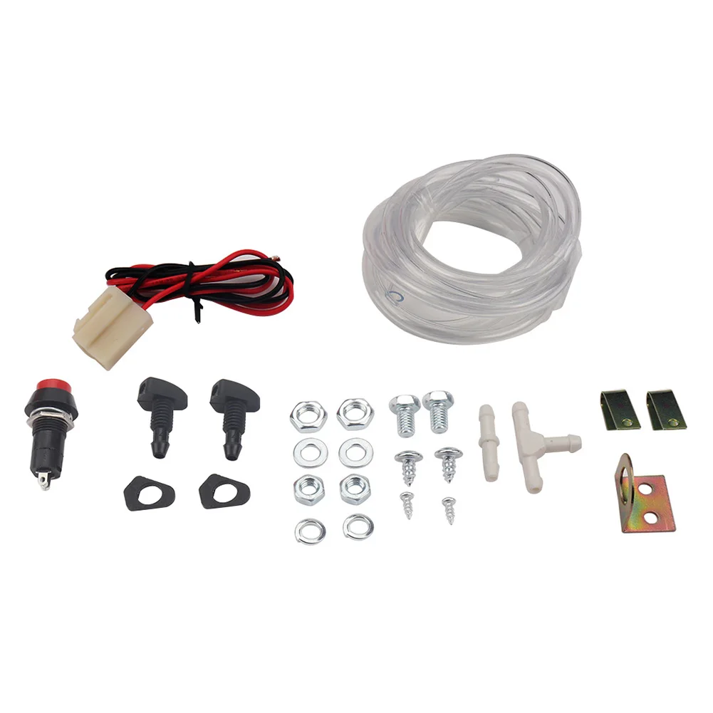 1.5L Universal Car Windshield Washer Bottle 12V Windscreen Washer Pump Fluid Tank Reservoir Nozzle Sprayer Kit Car Accessories windshield washer kit