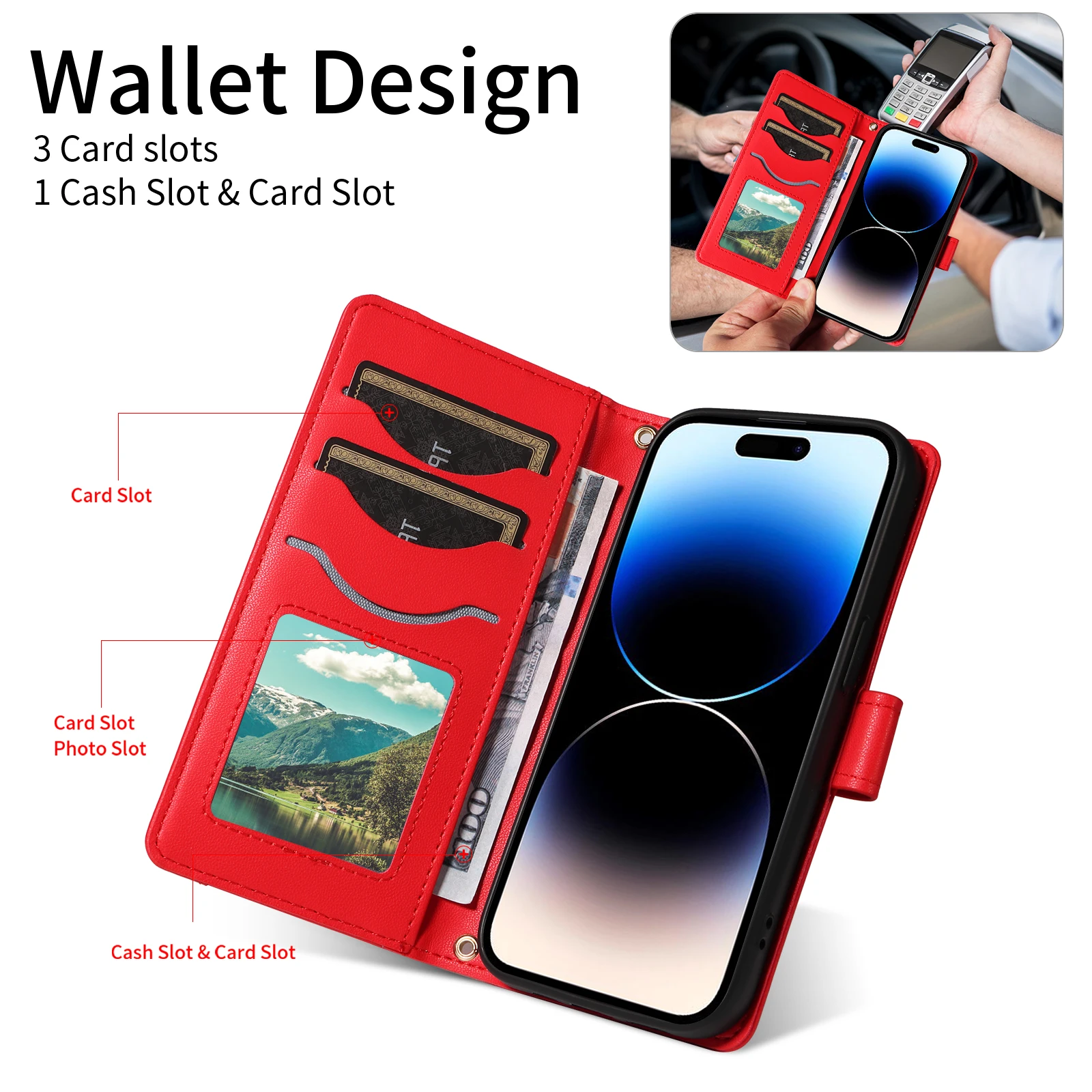 Luxurious Leather Wallet Phone Case - Ultimate Protection & Style