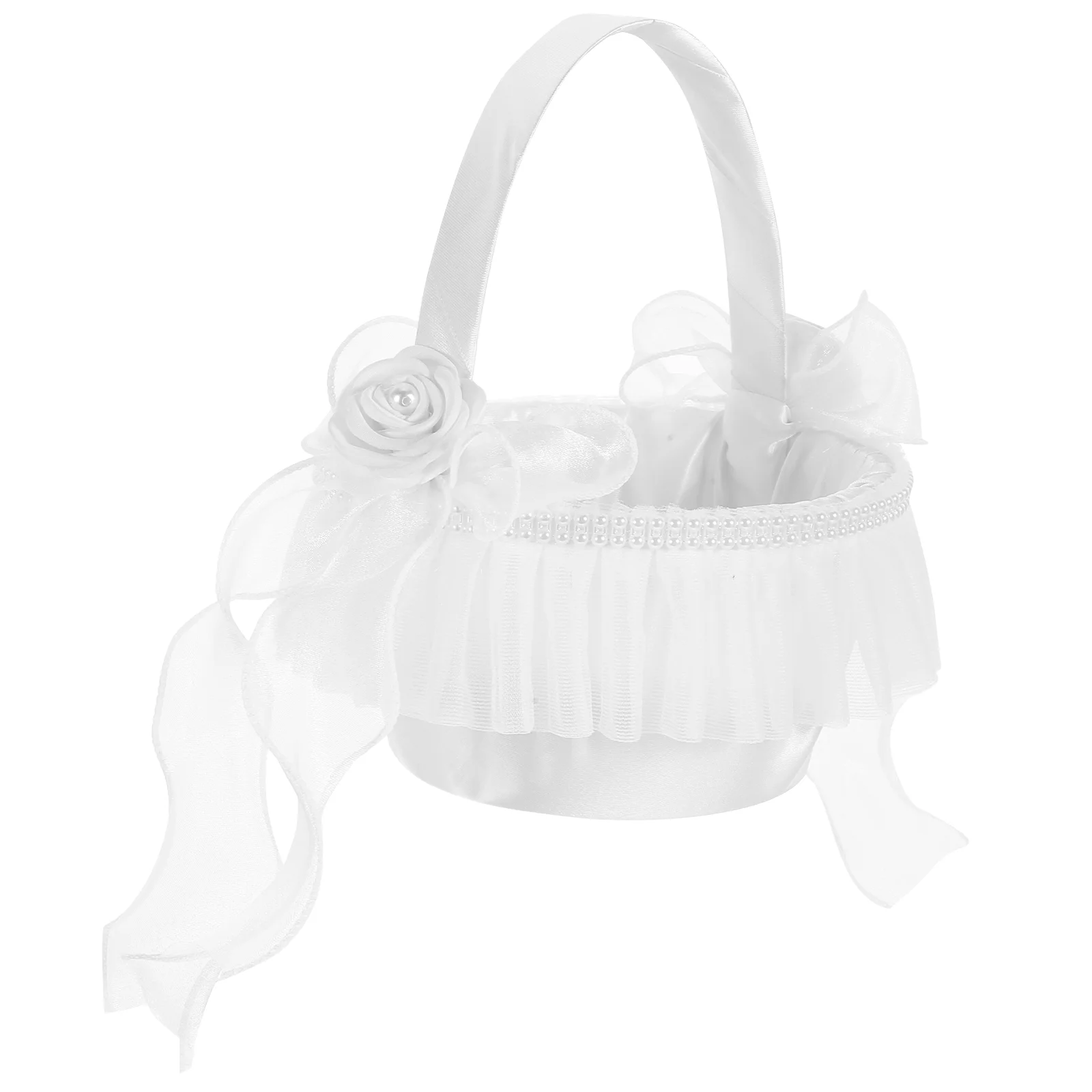 

Flower Girl Basket Wedding Flowers Handheld Party Supplies Packing Baskets for Weddings with Handle
