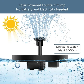 Mini Solar Water Fountain Pool Pond Waterfall Fountain Garden Decoration Outdoor Bird Bath Solar Powered Fountain Floating Water 2