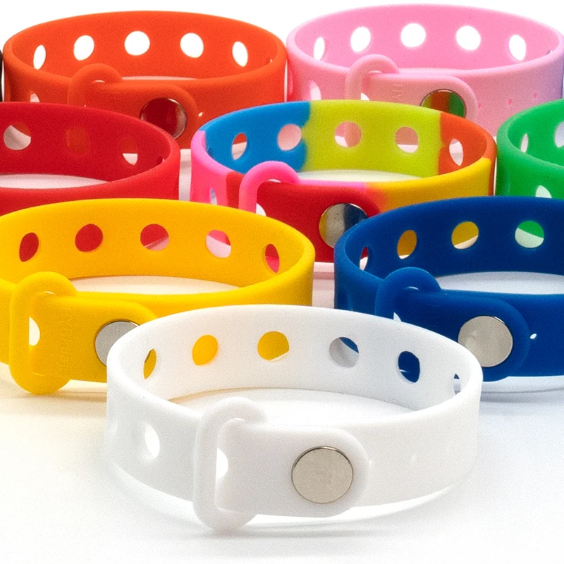Braccialetti Silicone Per Bambini - 10 Pezzi Con Fori Per Ciondoli, Regolabili E Colorati - Foto 4