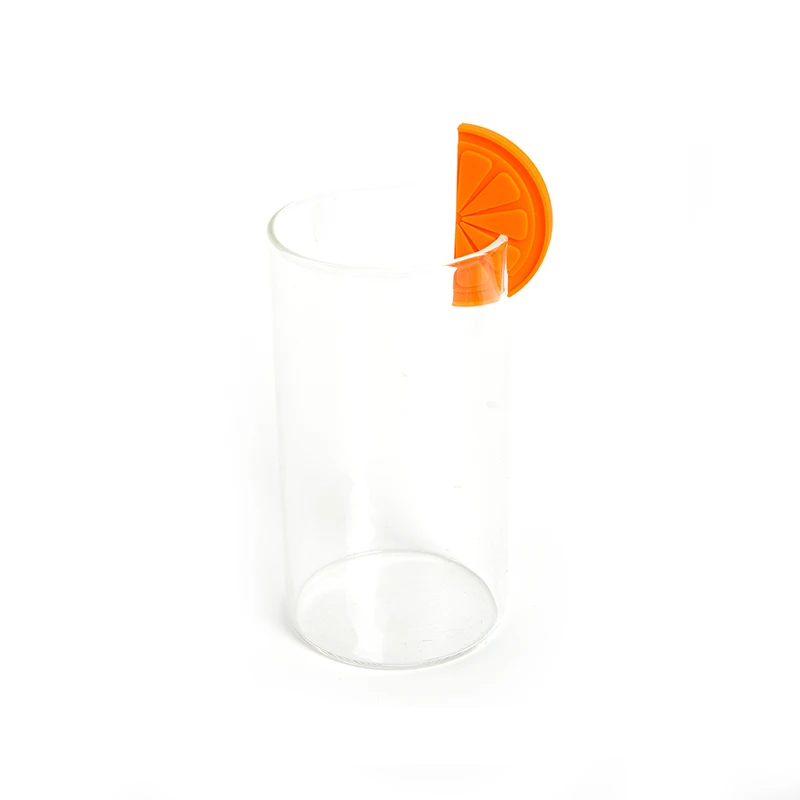 New 6Pcs Fruit Pattern Silicone Wine Glass Premium Durable Drink Marker For Drinks Cups Beverage Glasses Wine Glass