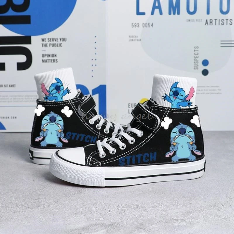 Lilo And Stitch Kids Canvas Sneakers Boys Fashion Anti-slip Breathable Sports Shoes Girls Student Casual Board Shoes Children's kids sneakers,sports shoes,kids sports shoes,kids shoes