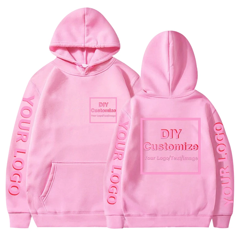 DIY CUSTOM Birthday/Couple Hoodies DIY CUSTOM Text Logo Image Print Sweatshirt Men/Women Casual Corporate clothes Dropshipping 12