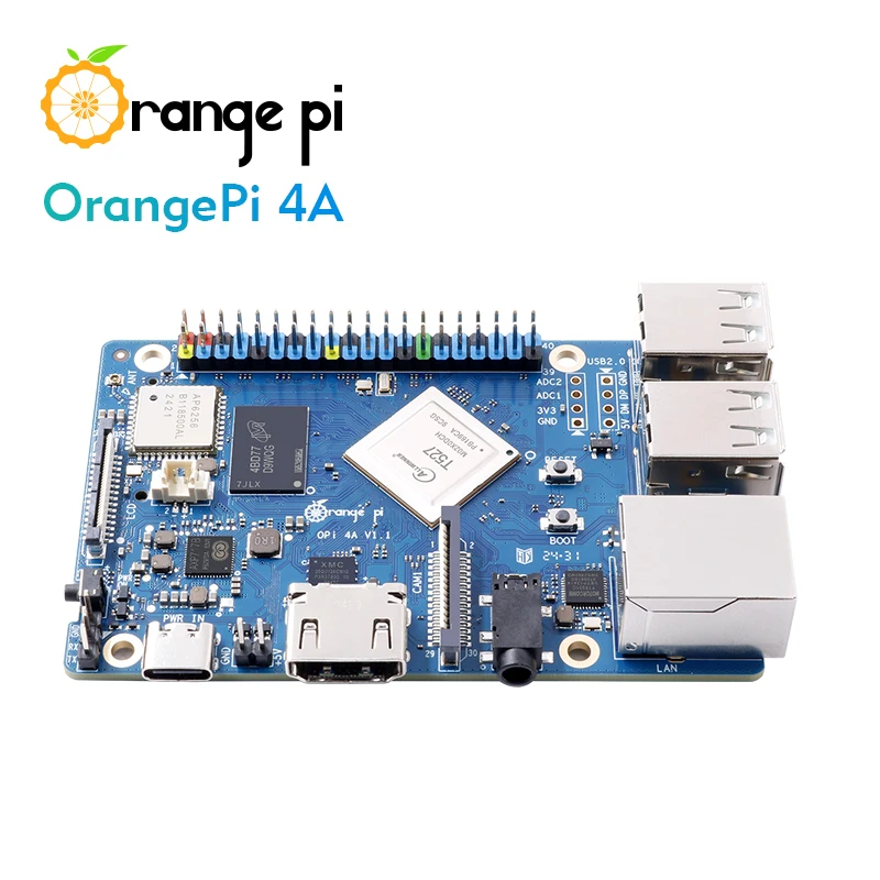 Orange Pi 4a 4GB Ram Lpddr4/4x+64GB Emmc 모듈 단일 보드 컴퓨터 2개 세트