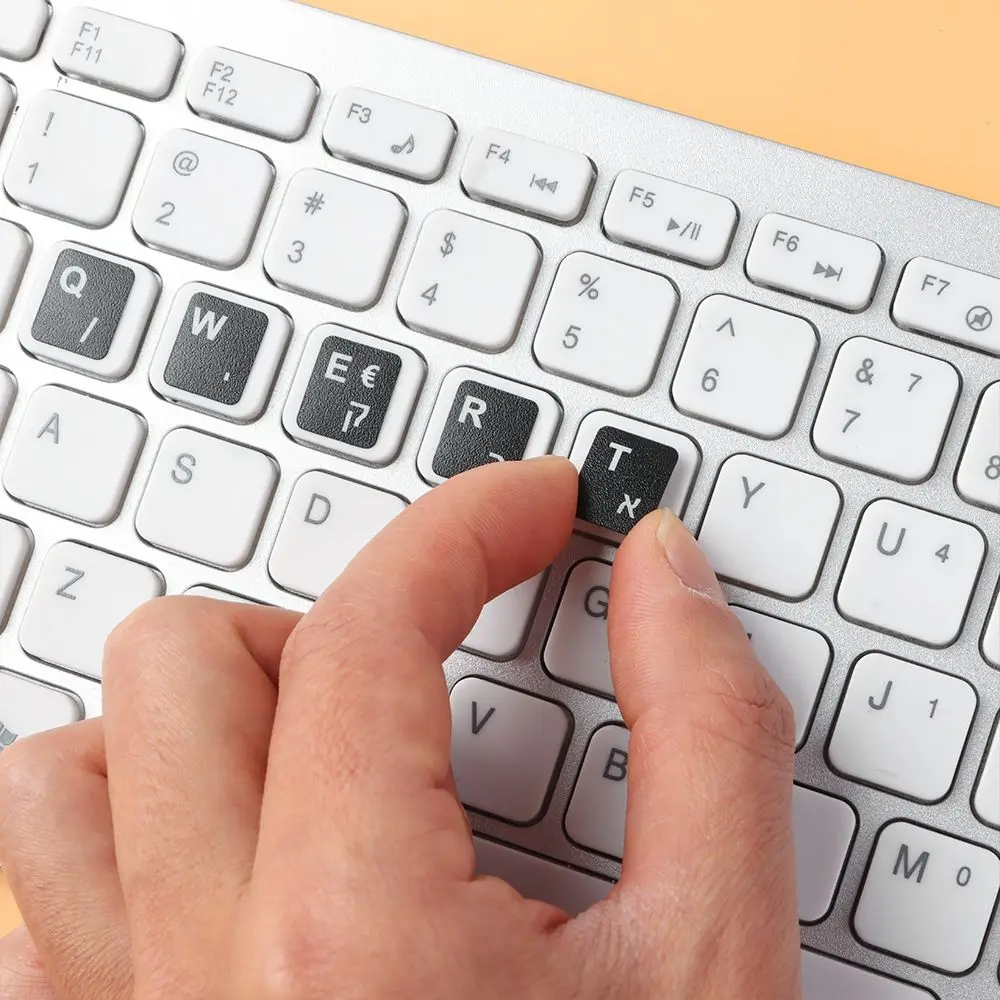 Hebrew Keyboard Stickers Alphabet Layout Wear-resistant Letter Keypad Label For Laptop Desktop Computer
