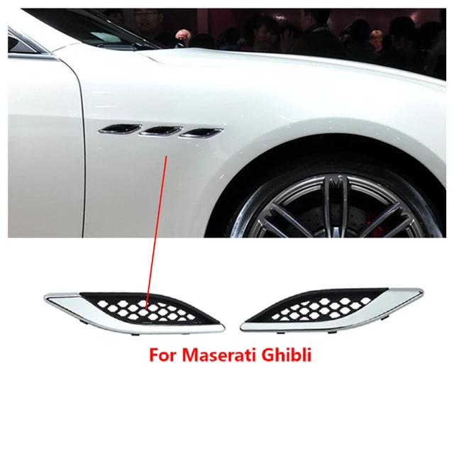 Rear A/C Air Vent Grille Cover Kit For Maserati Ghibli 2014-2020 – Black Plastic 5 thumbnail image