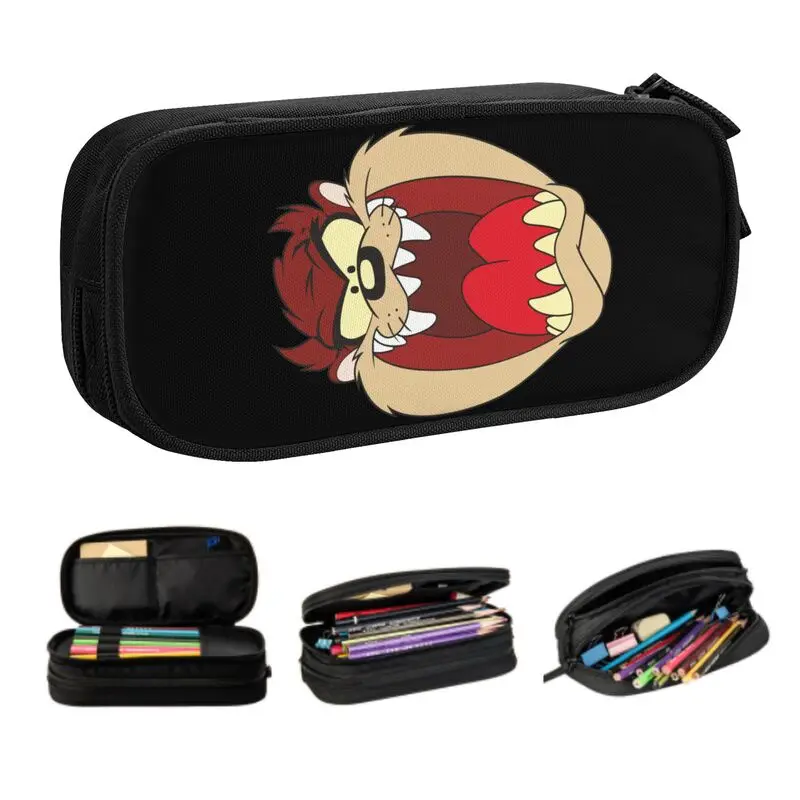 

Custom Tasmanian Devil Kawaii Pencil Cases Boys Gilrs Large Capacity Taz Cartoon Anime Pencil Pouch School Supplies