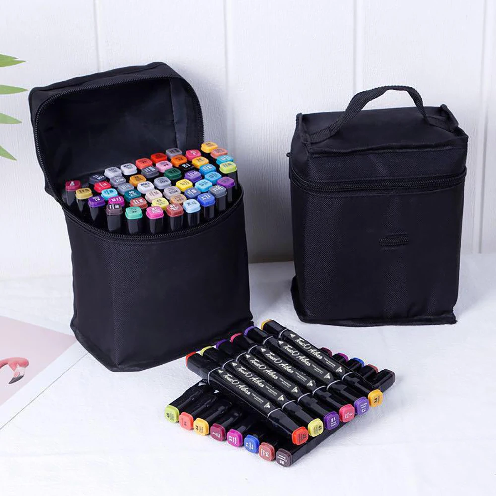 40 Colors/Bag Art Marker Alcohol Felt Pen Dual Tips Manga Sketching Markers  for Drawing Dual Tips Marker School Supplies - AliExpress