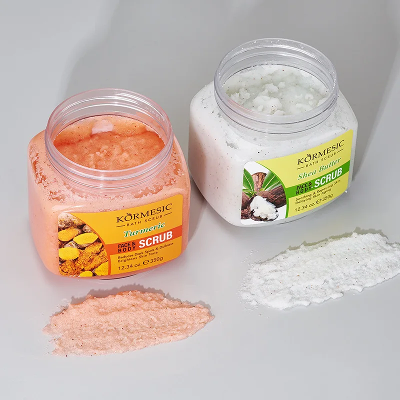 KORMESIC Crema Scrub Corpo Alla Curcuma Idratante Per Il Viso Pulizia Profonda Latte Rosa Delicata Tenera Esfoliazione Del Viso Prodotto Per La Cura Della Pelle - immagine 3