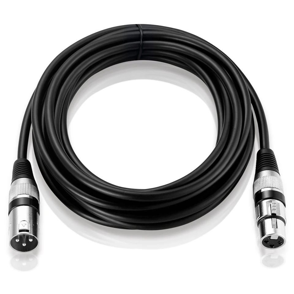 Bochara Xlr-Kabel, Stecker Auf Buchse, M/F, Abgeschirmtes Ofc-Audiokabel Für Mikrofon, Mixer, Bühnenlicht, Verstärker, 1 M, 1,8 M, 3 M, 5 M, 10 M S936097Eb4C5A419A870Caec7148D21Acc