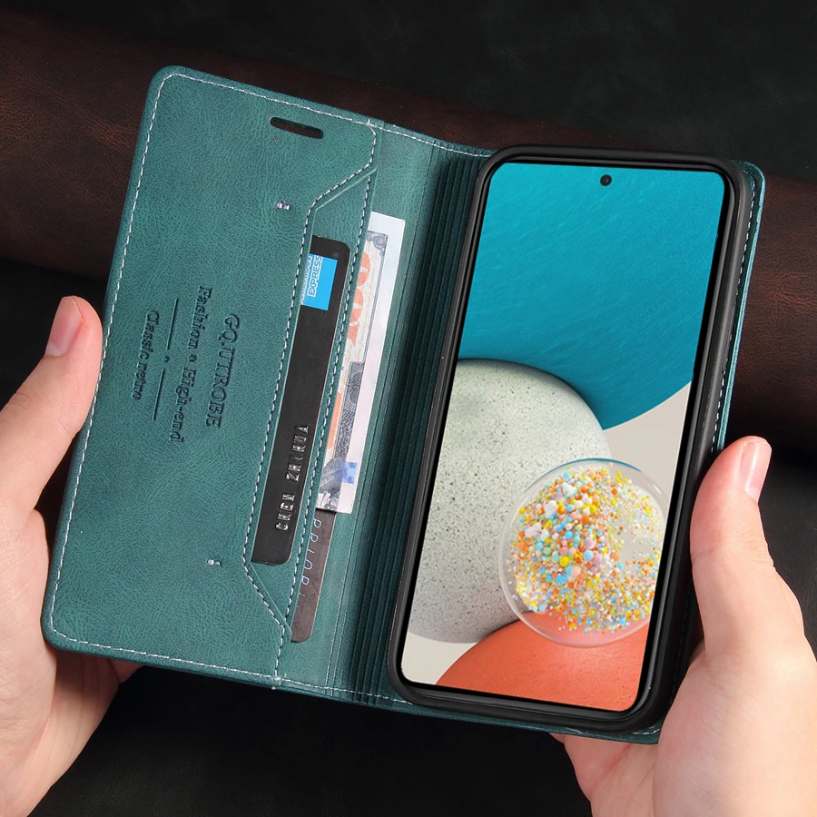 Anti-theft Flip Leather Wallet Case For Samsung Galaxy A05s A06 A07 A13 A14 A15 A16 A17 A26 A34 A35 A36 A52 A53 A54 A55 A56 A71