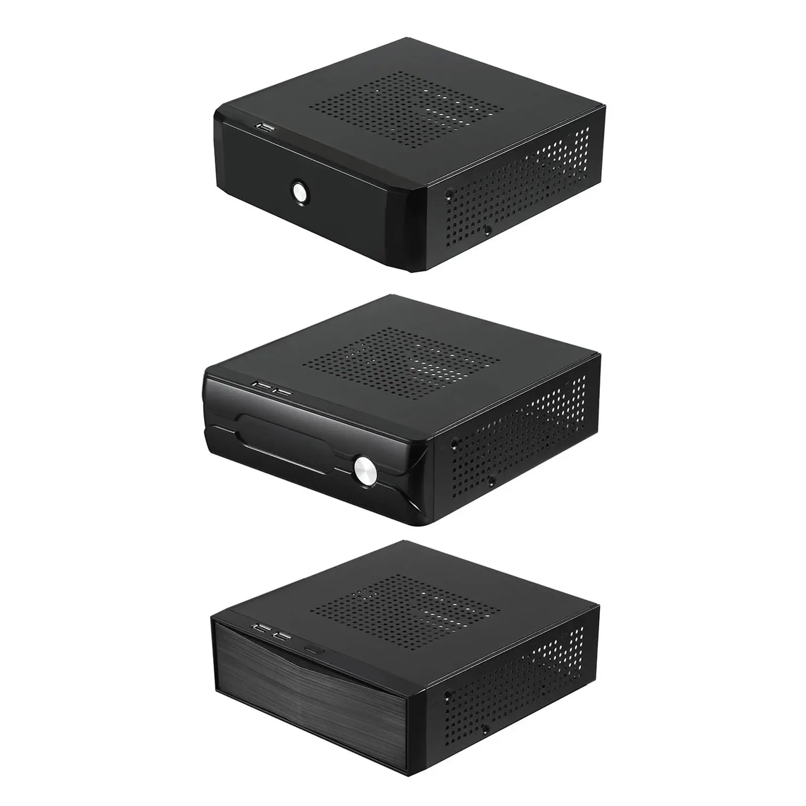 컴퓨터 케이스 수평형 호스트 섀시 금속 게이밍 전원 공급 장치 2.0 USB 컴팩트