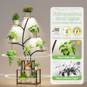 8-Tier Plant Stand with Grow Lights 3