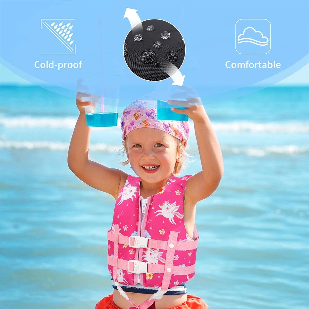 Description Picture 6 of itemGogokids Kids Life Jacket Float Jacket Toddler Swimsuit Assist Swimwear Swim Training Buoyancy Swim Vest Neoprene Life Jacket