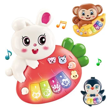Jouets de piano pour bébé, clavier musical avec lumière, couleurs aléatoires