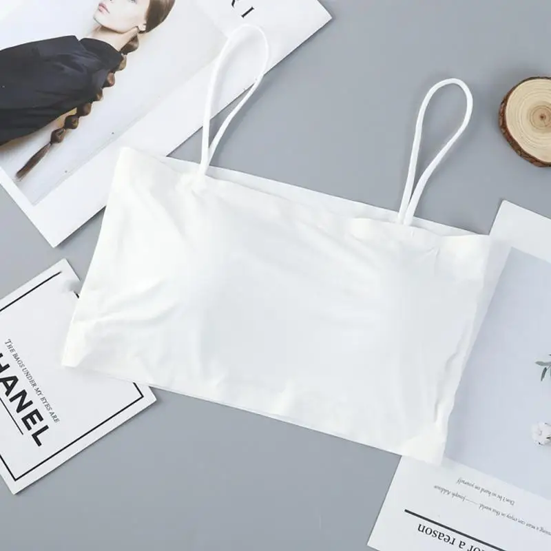 Fashion Tube Top For Women Summer Sexy Bra Push Up Breast Wrap Lingerie Underwear Ice Silk Seamless Female Bralette Lingerie women lingerie bra women tube tops