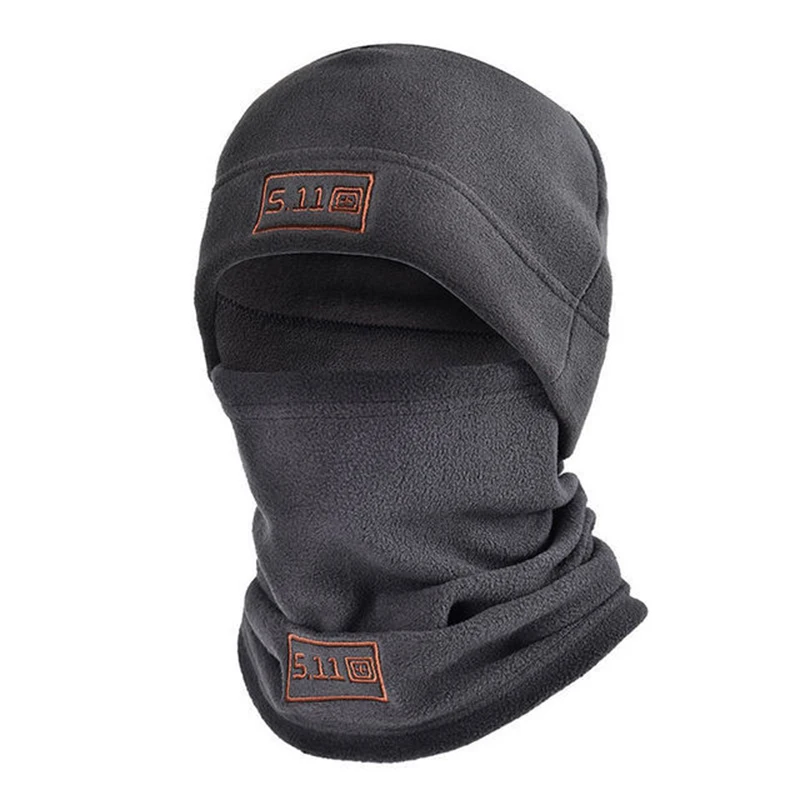Winter Warm Men's Coral Fleece Cap Scarf Neck Wool Face Mask Fashion Unisex Tactical Military Sports Hat Women Scarf