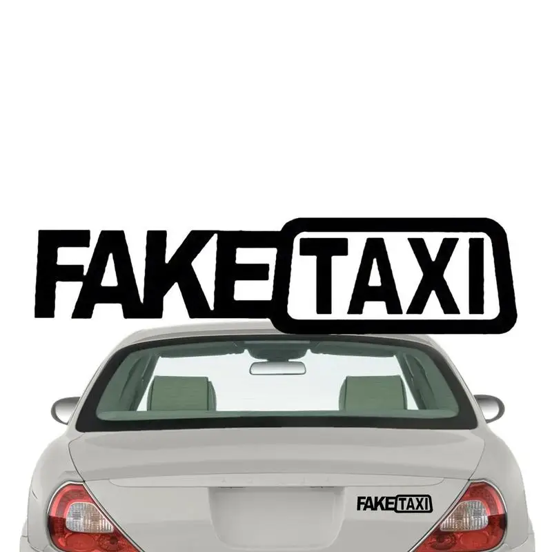 Falso Taxi Car Sticker Auto Falso Taxi Logo Sticker Facile Da Pulire E Applicare Decalcomania Decorativa Per Veicoli Moto Pareti