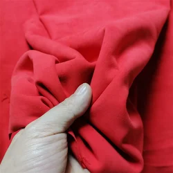 Ultra - Thin Red Cashmere Top - Grain Leather Sheepskin Fabric - Super Soft Interior DIY Material - Whole Sheepskin (Red)