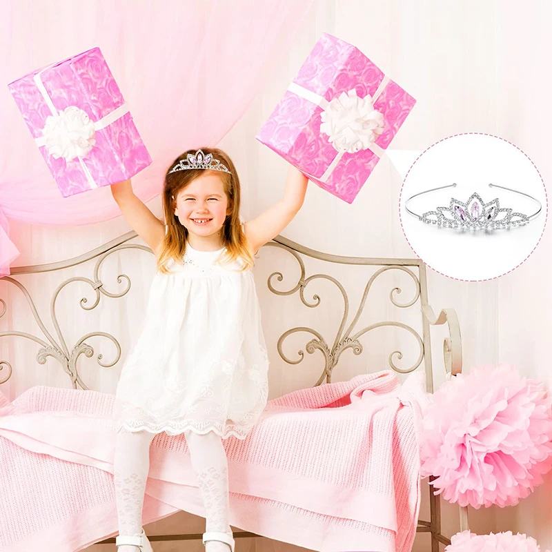 Strass Kristall Tiara Prinzessin Krone Strass Stirnband Mädchen Kronen für Kinder Hochzeit Abschlussball Geburtstag Party Geschenk – Detail 9