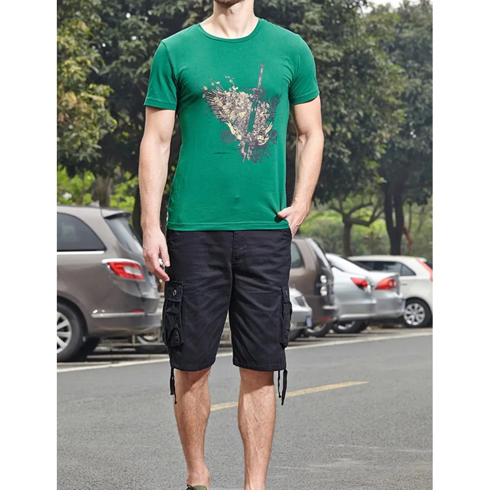 2024 Pantaloncini cargo militari multitasca larghi da uomo estivi 2024 Pantaloncini tattici da uomo in cotone kaki da uomo Pantaloni corti 29-44 Senza cintura_voghion.com