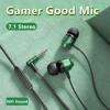 Gamer Wired Headphones Gaming Wired Earphone Metal HiFi Bass Stereo 3.5mm Earphone Earbud For Phone Computer Mic L Jack Magnetic 1
