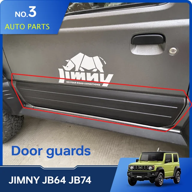 Couvercle de plaque de protection anti-rayures pour porte de voiture en  ABS, revêtement Kiev illage décoratif, accessoires de voiture, Suzuki Jimny  JB64 Sierra JB74 2019 2023 - AliExpress