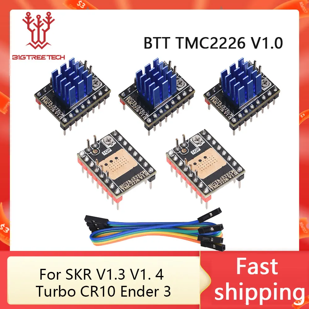 BIGTREETECH TMC2226 V1.0 Stepper Motor Driver UART 2.8A 3D Printer Parts TMC2209 TMC2130 For SKR V1.3 V1. 4 Turbo CR10 Ender 3 c trianglelab tmc2226 v1 0 stepper motor driver uart vs tmc2208 tmc2130 a4988 3d printer parts for ender 3 skr v1 3 v1 4 mini e3