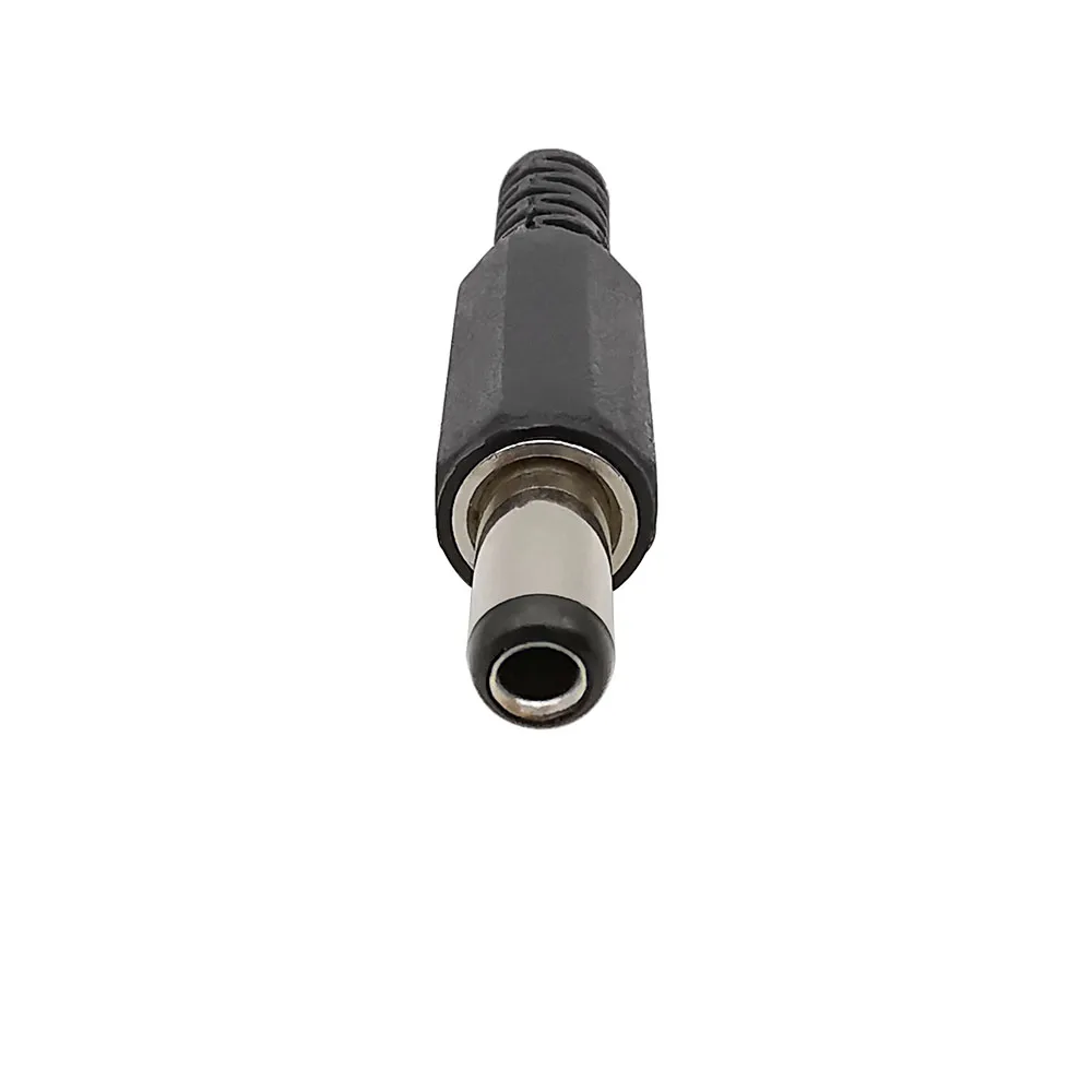 5Pcs 5.5 x 2.5mm DC Male Plug Power Supply Ends Solder Type DIY DC Barrel Plugs Jack Connector Adapter