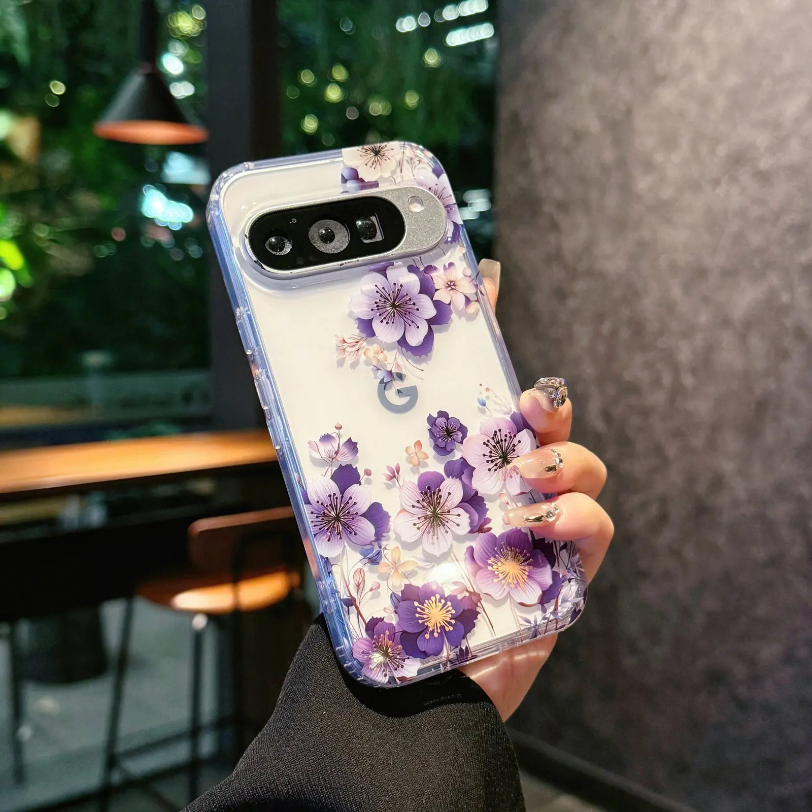Serect Garden Flower Series Colorful Phone Case - Hard Acrylic Clear Protective Back Cover Bumper