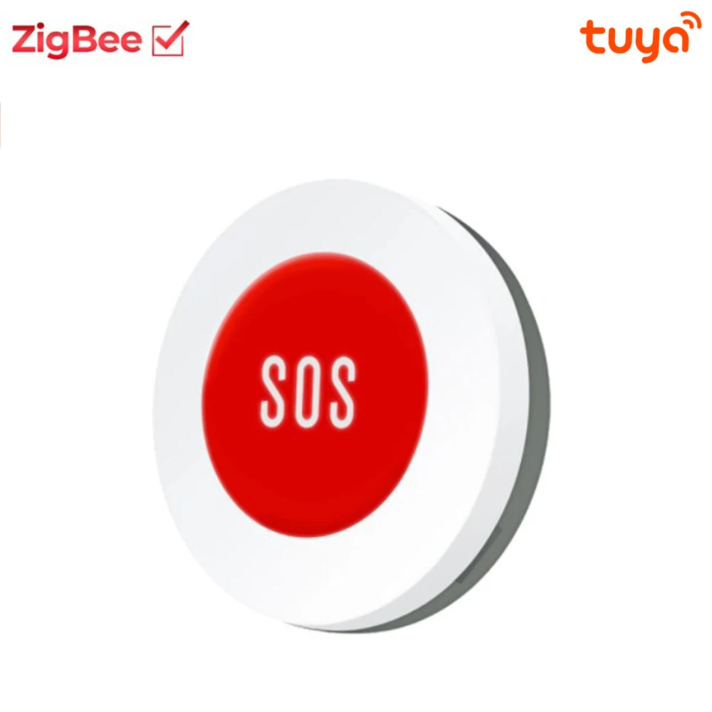 Tuya Smart ZigBee SOS Button Sensor Alarm for Elderly Children with App Remote Control,medical alert button,emergency alarm button