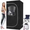 Portable Steam Sauna Tent, at Home Sauna Suit Full Body, for Indoor with 2.6L 1000 Watt Steamer, Folding Chair, Remote Control 1