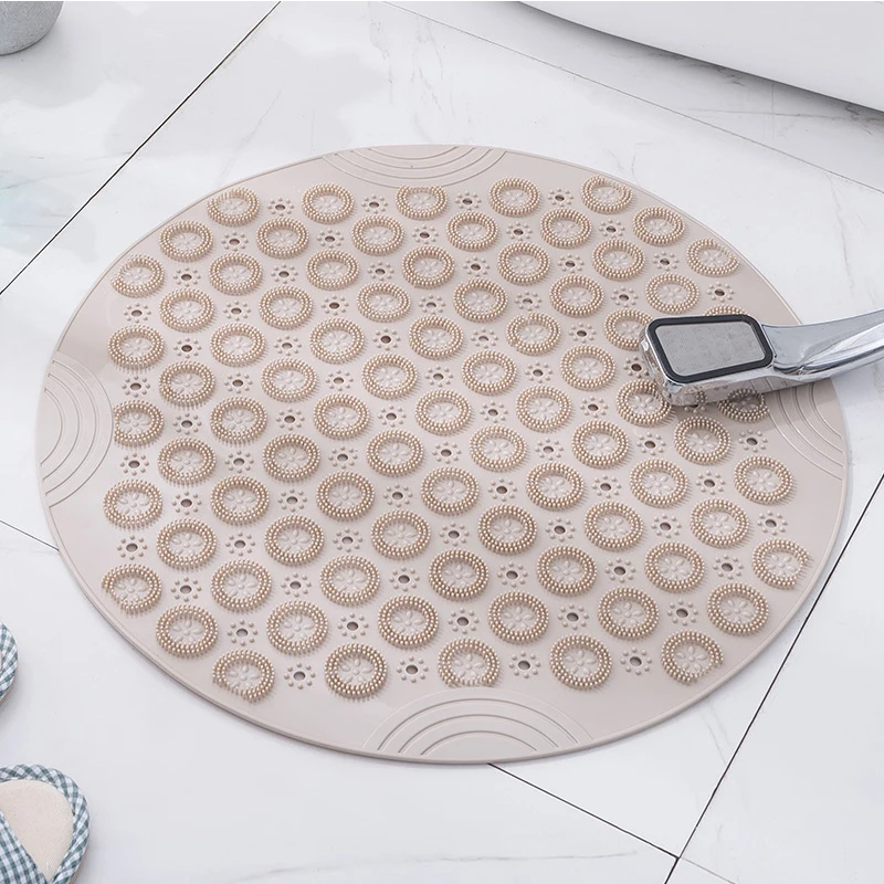 Round Pvc E Bathroom Mat Hydrophobic Suction Cup Mat Bathroom Mage Mat 53 X 53 Cm