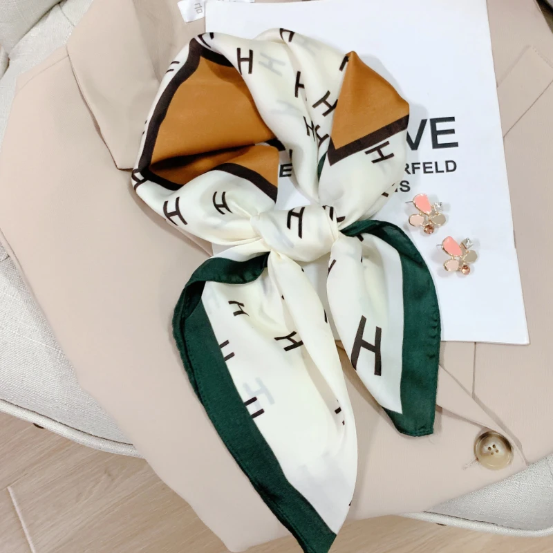 70*70cm Kerchief Print Headcloth Silk Scarves Square Shawl Bandanna Foulard silk scarf,printed scarf,square scarf